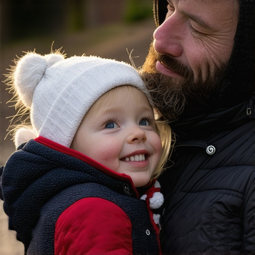 Father and child in a heartfelt embrace, symbolizing emotional openness