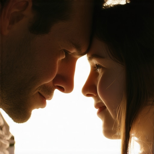 Father and daughter expressing feelings and sharing an embrace
