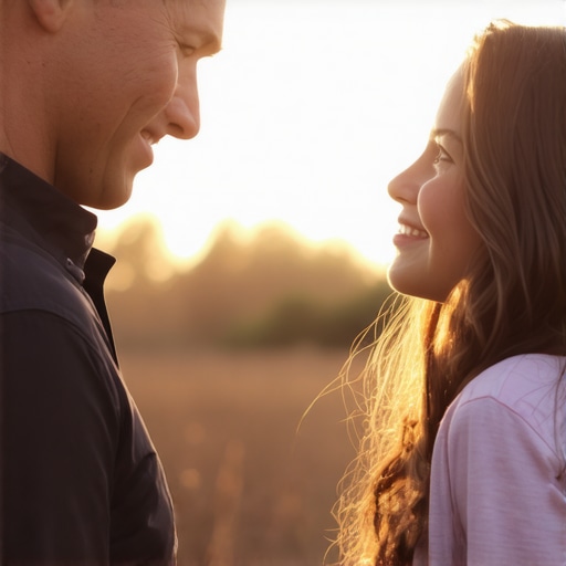 A father and daughter connecting emotionally outdoors, representing vulnerability and bond