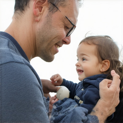 Father hugging his child during an emotional moment