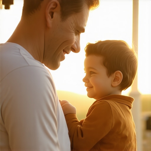 Father and daughter sharing a heartfelt moment, reflecting emotional openness.