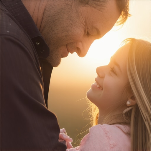 A father and daughter embracing, showing emotional closeness and openness